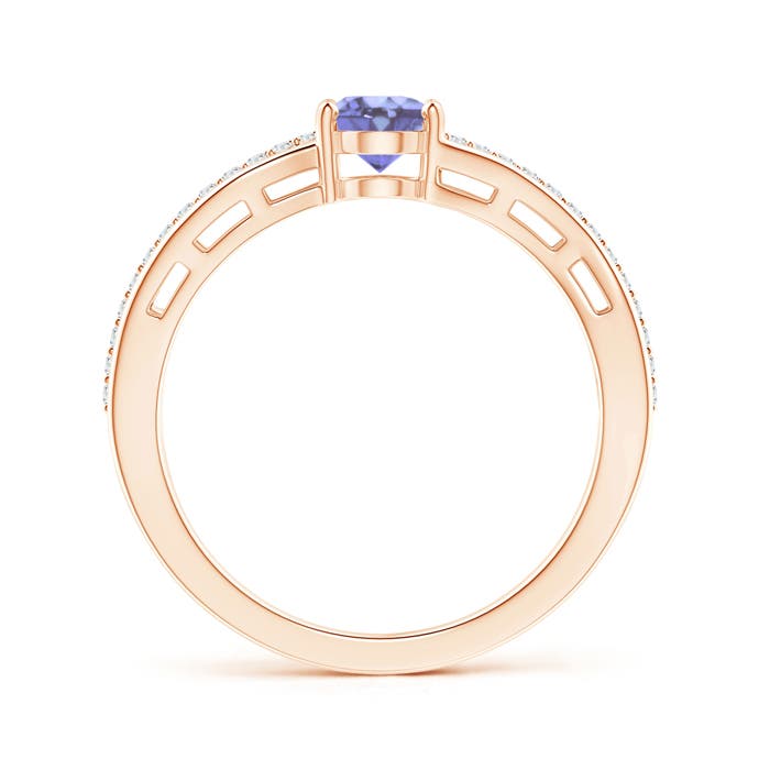 A - Tanzanite / 0.93 CT / 14 KT Rose Gold