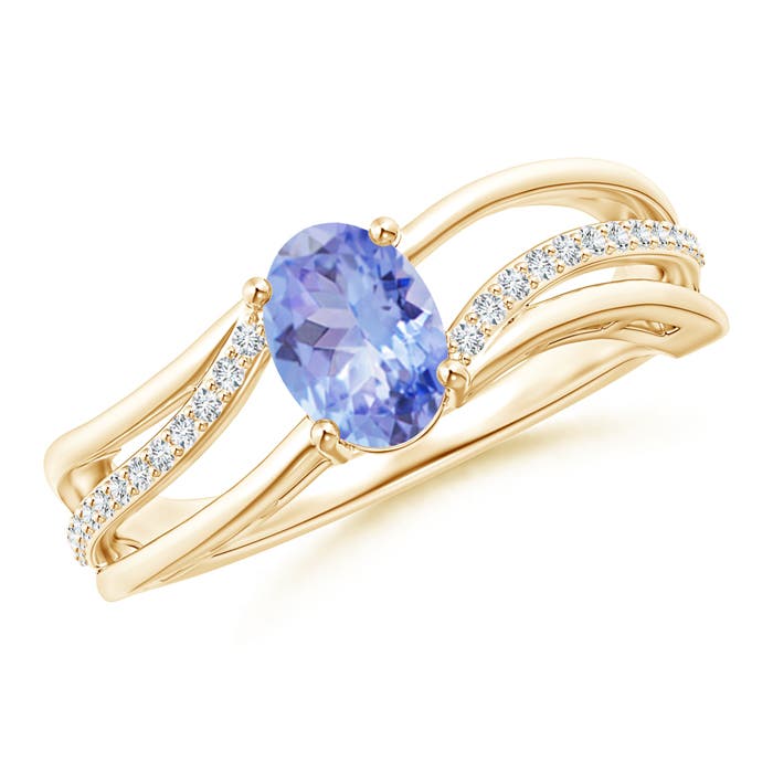 A - Tanzanite / 0.93 CT / 14 KT Yellow Gold