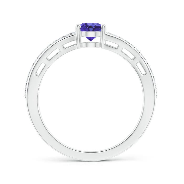 AA - Tanzanite / 0.93 CT / 14 KT White Gold