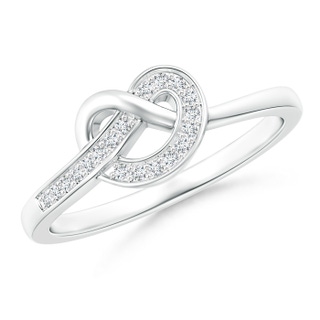 1mm GVS2 Pavé-Set Diamond Pretzel Knot Ring in P950 Platinum