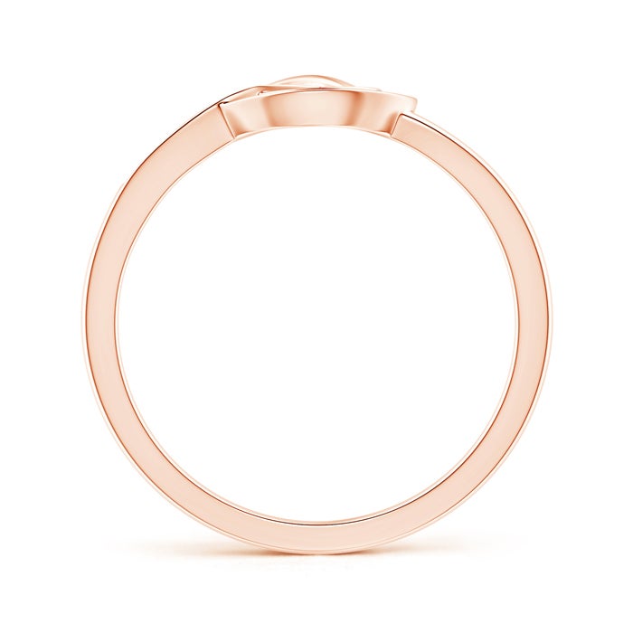Pave-Set Natural Diamond Pretzel Knot Ring