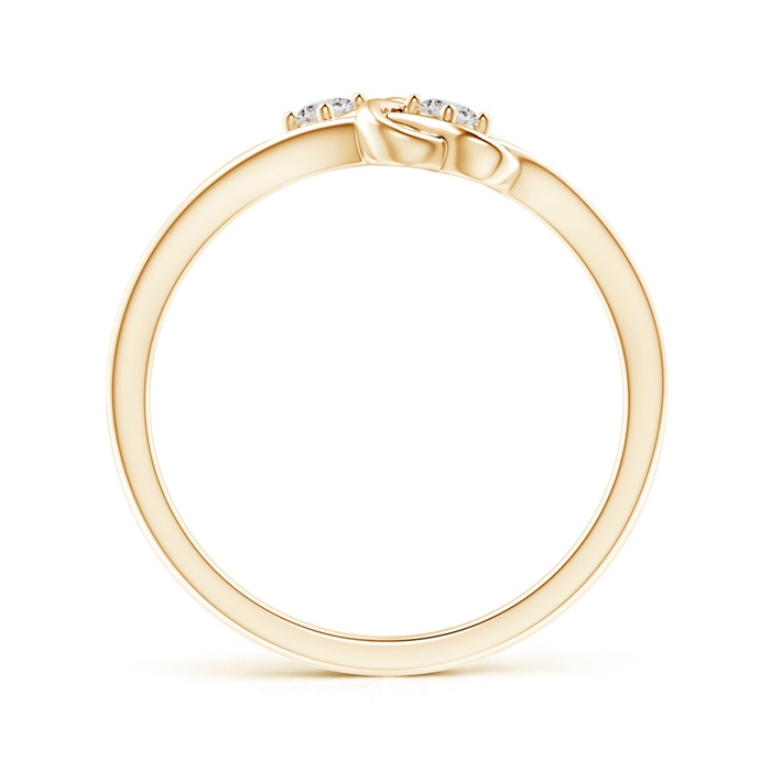 2.3mm IJI1I2 Two Stone Diamond Twin Heart Knot Ring in Yellow Gold side-1