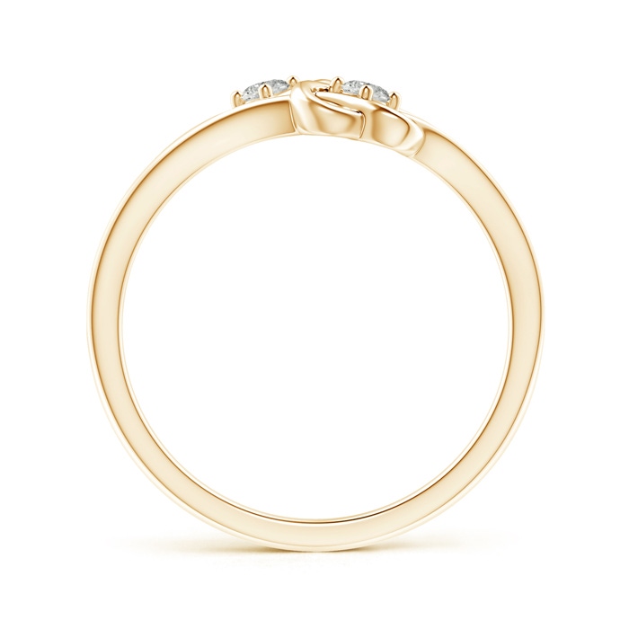 2.3mm KI3 Two Stone Diamond Twin Heart Knot Ring in Yellow Gold side-1