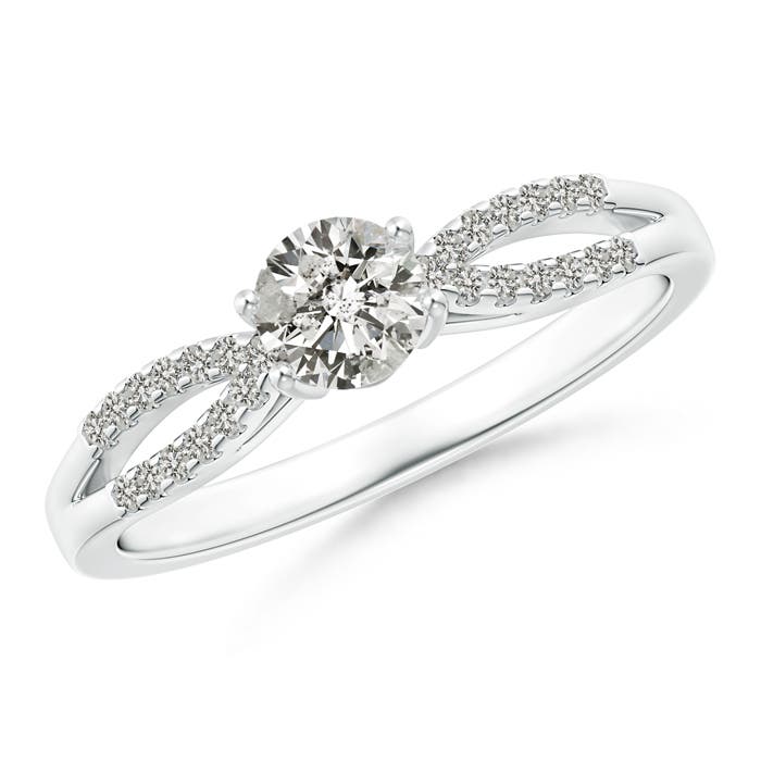 K, I3 / 0.51 CT / 14 KT White Gold