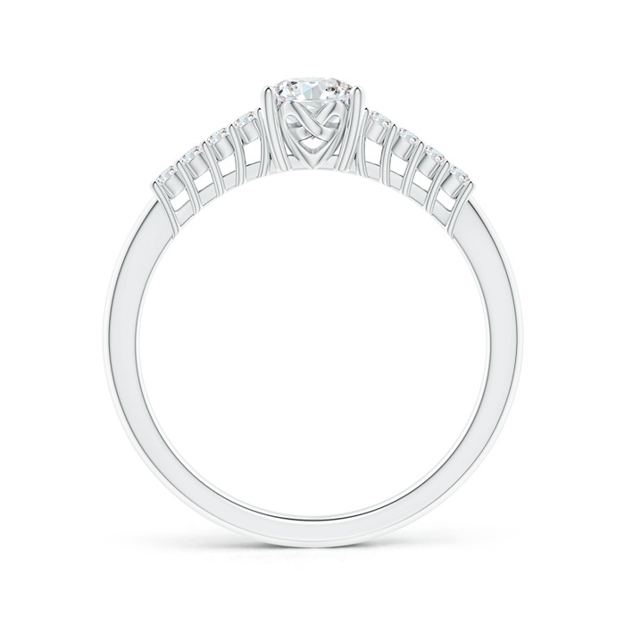 3.5mm GVS2 Round Diamond Classic Solitaire Ring With Pretzel Heart Motif in P950 Platinum product image