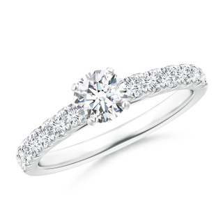5mm GVS2 Classic Diamond Engagement Ring with Accents in P950 Platinum