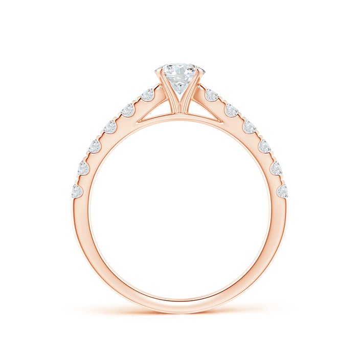 Classic Natural Diamond Engagement Ring with Accents