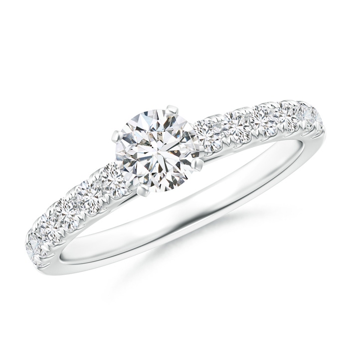 5mm HSI2 Classic Diamond Engagement Ring with Accents in P950 Platinum 