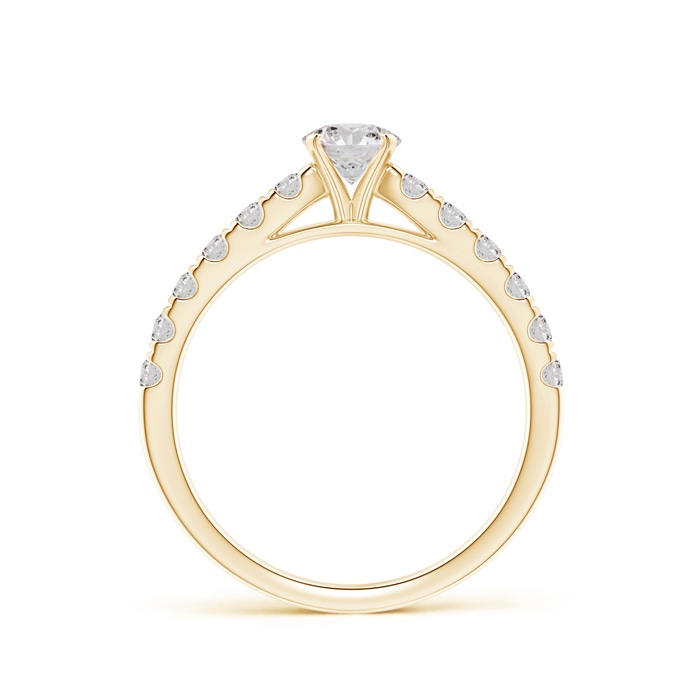 5mm IJI1I2 Classic Diamond Engagement Ring with Accents in Yellow Gold product image