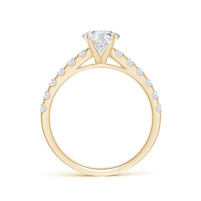 6.4mm GVS2 Classic Diamond Engagement Ring with Accents in Yellow Gold product image