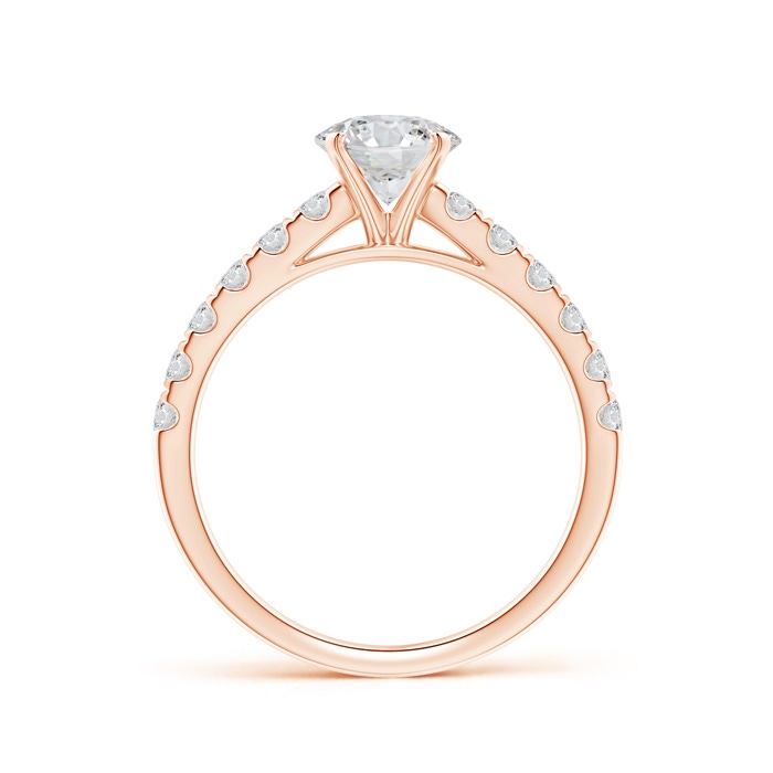 6.4mm HSI2 Classic Diamond Engagement Ring with Accents in Rose Gold product image