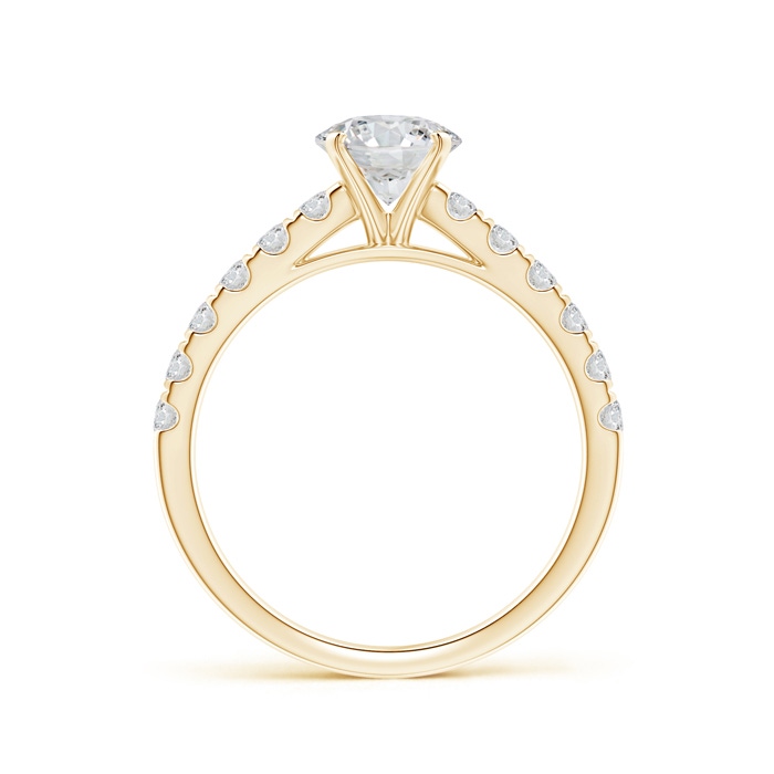 6.4mm HSI2 Classic Diamond Engagement Ring with Accents in Yellow Gold product image