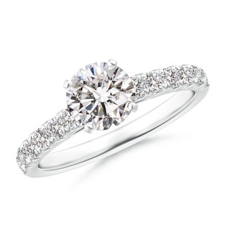 6.4mm IJI1I2 Classic Diamond Engagement Ring with Accents in P950 Platinum