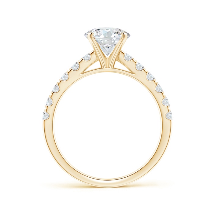 7.4mm GVS2 Classic Diamond Engagement Ring with Accents in Yellow Gold product image