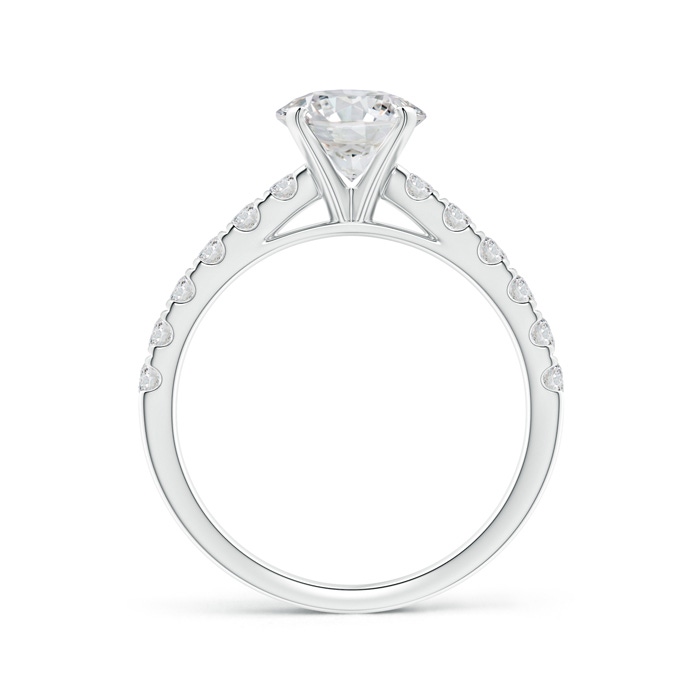 7.4mm HSI2 Classic Diamond Engagement Ring with Accents in White Gold product image