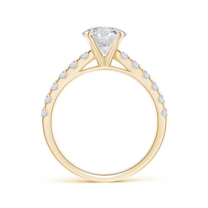 7.4mm HSI2 Classic Diamond Engagement Ring with Accents in Yellow Gold product image