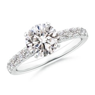 7.4mm IJI1I2 Classic Diamond Engagement Ring with Accents in P950 Platinum