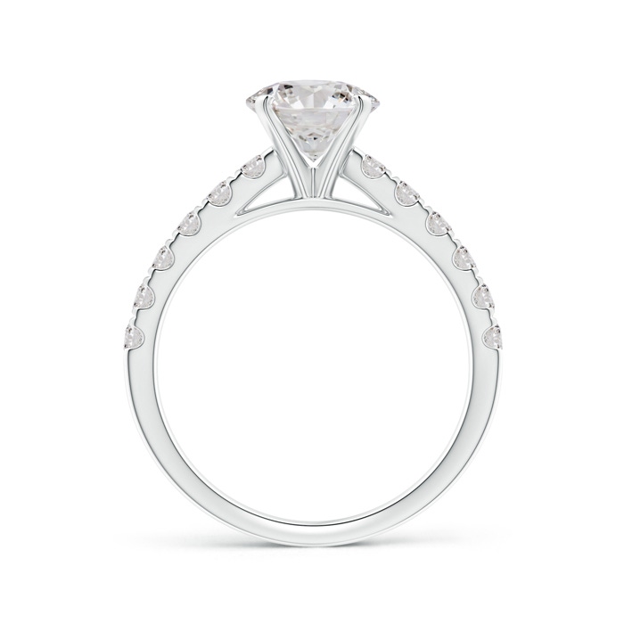 7.4mm IJI1I2 Classic Diamond Engagement Ring with Accents in White Gold product image