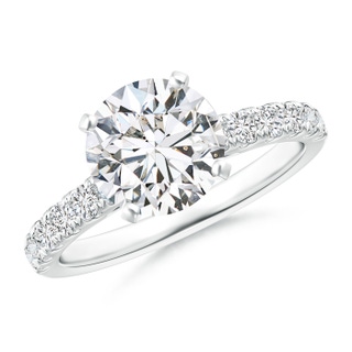 8.1mm HSI2 Classic Diamond Engagement Ring with Accents in P950 Platinum