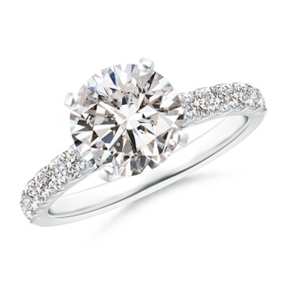 8.1mm IJI1I2 Classic Diamond Engagement Ring with Accents in P950 Platinum
