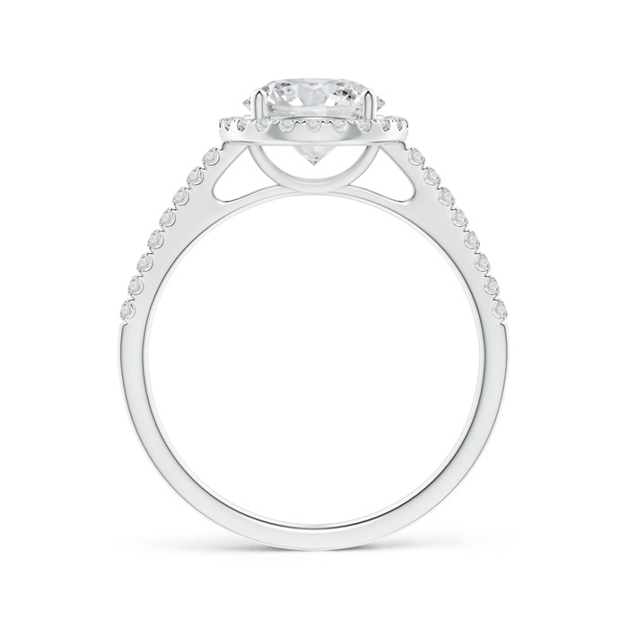 7.4mm HSI2 Classic Diamond Halo Engagement Ring in White Gold Product Image