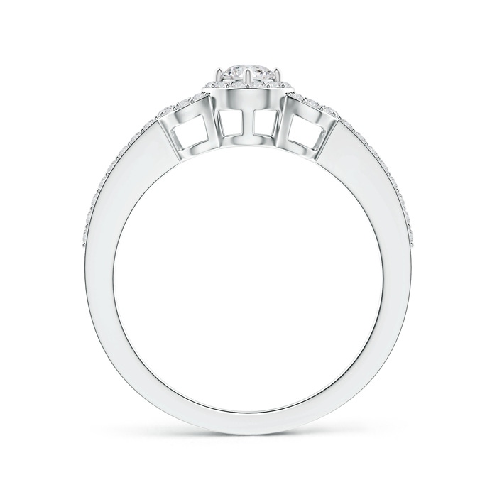 3.5mm HSI2 Triple Frame diamond Halo Promise Ring in White Gold Product Image