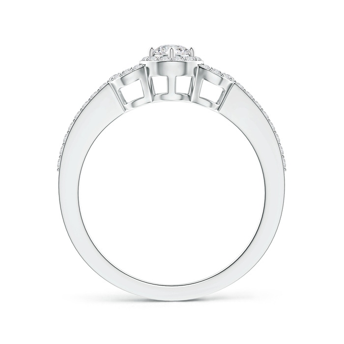 3.5mm HSI2 Triple Frame diamond Halo Promise Ring in White Gold product image