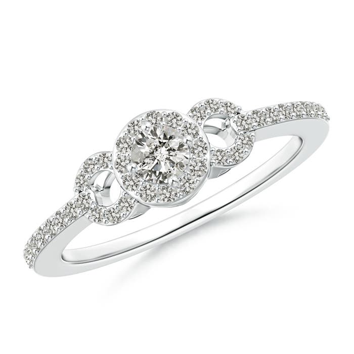 K, I3 / 0.4 CT / 14 KT White Gold