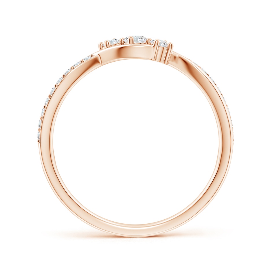 2.5mm GVS2 Diamond Infinity Twist Three Stone Bypass Ring in Rose Gold side-1