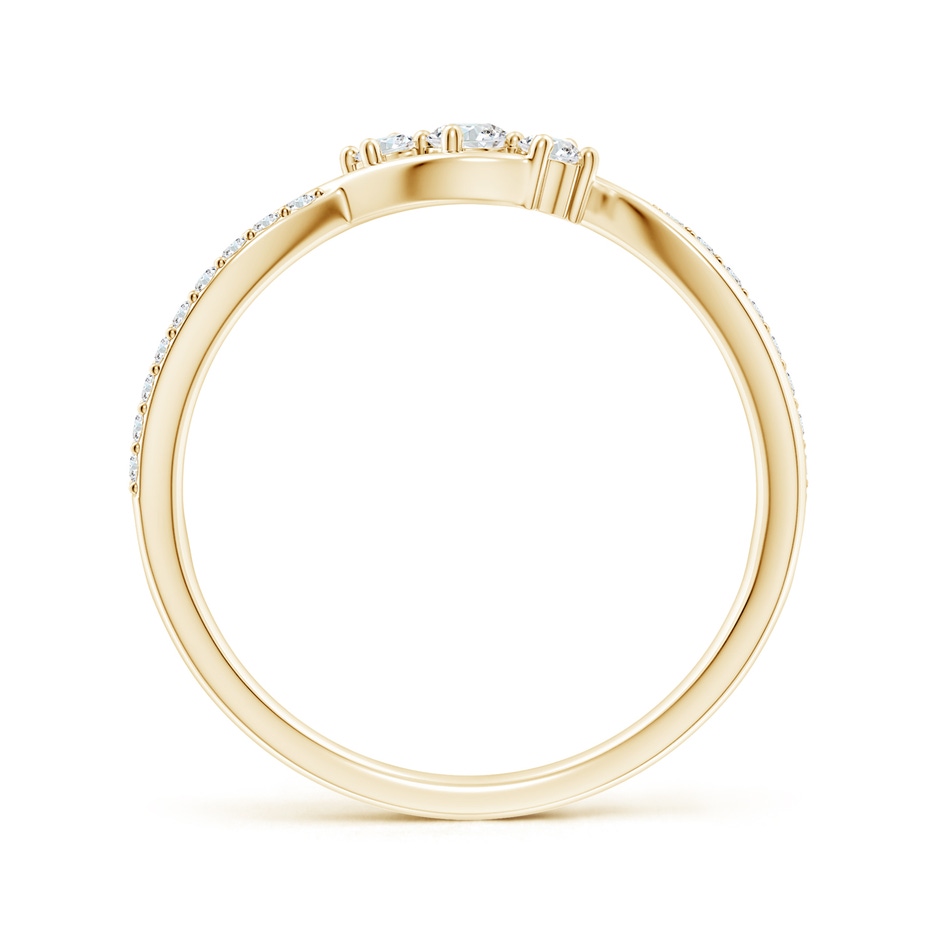 2.5mm GVS2 Diamond Infinity Twist Three Stone Bypass Ring in Yellow Gold side-1