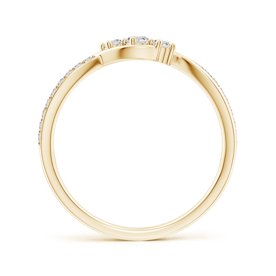 2.5mm IJI1I2 Diamond Infinity Twist Three Stone Bypass Ring in 10K Yellow Gold side-1