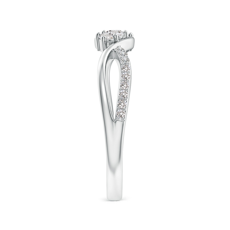 2.5mm IJI1I2 Diamond Infinity Twist Three Stone Bypass Ring in P950 Platinum side-2