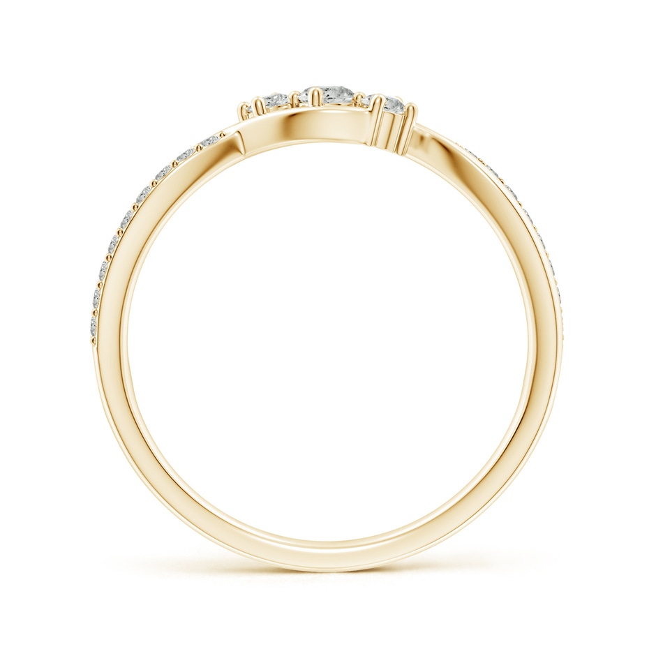 2.5mm KI3 Diamond Infinity Twist Three Stone Bypass Ring in 9K Yellow Gold product image