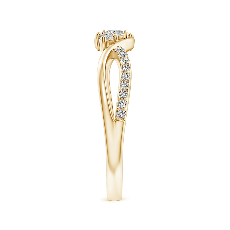 2.5mm KI3 Diamond Infinity Twist Three Stone Bypass Ring in 9K Yellow Gold product image