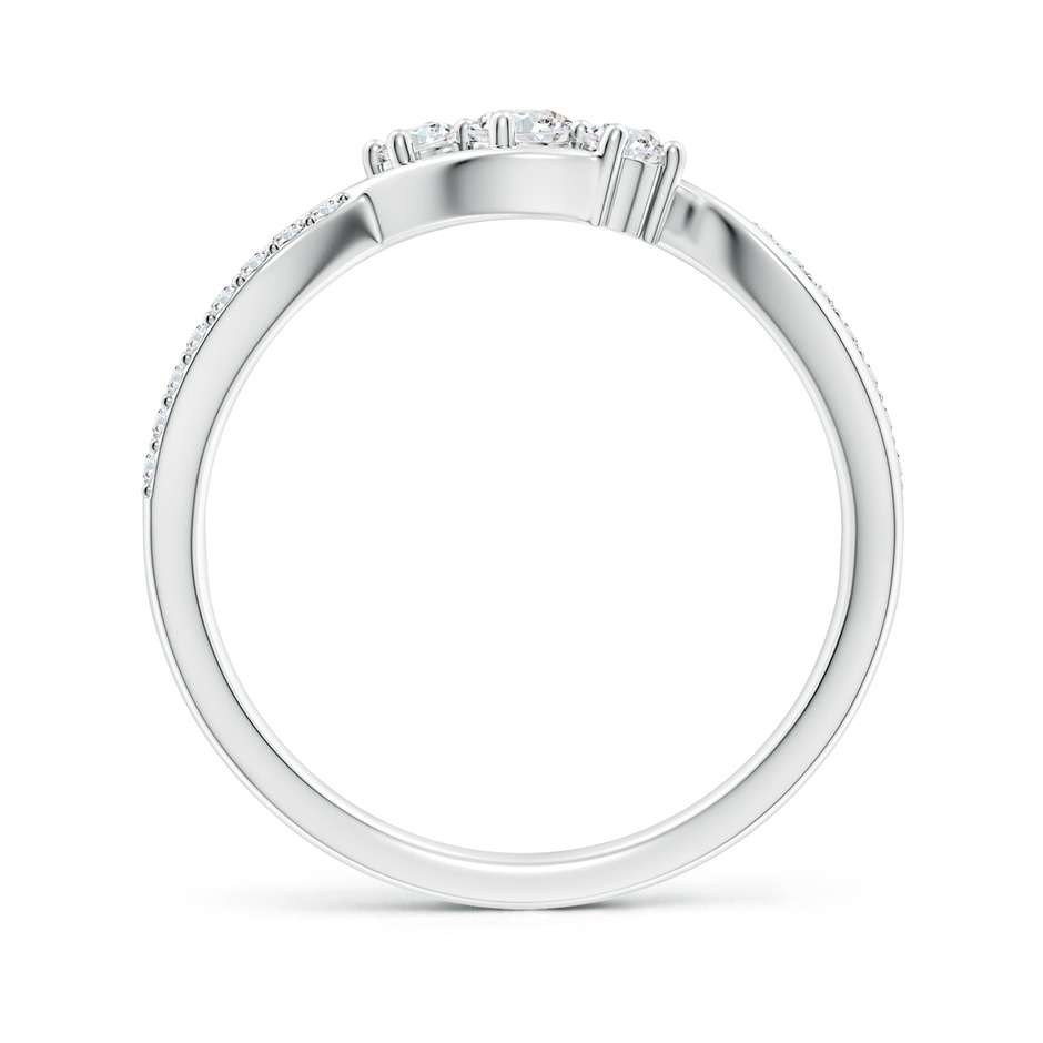 3.2mm GVS2 Diamond Infinity Twist Three Stone Bypass Ring in White Gold side-1
