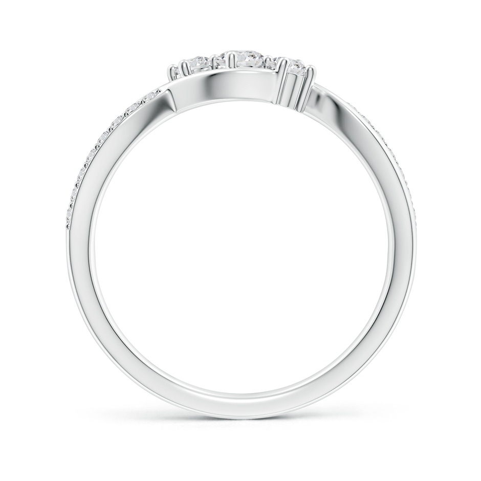 3.2mm HSI2 Diamond Infinity Twist Three Stone Bypass Ring in P950 Platinum side-1