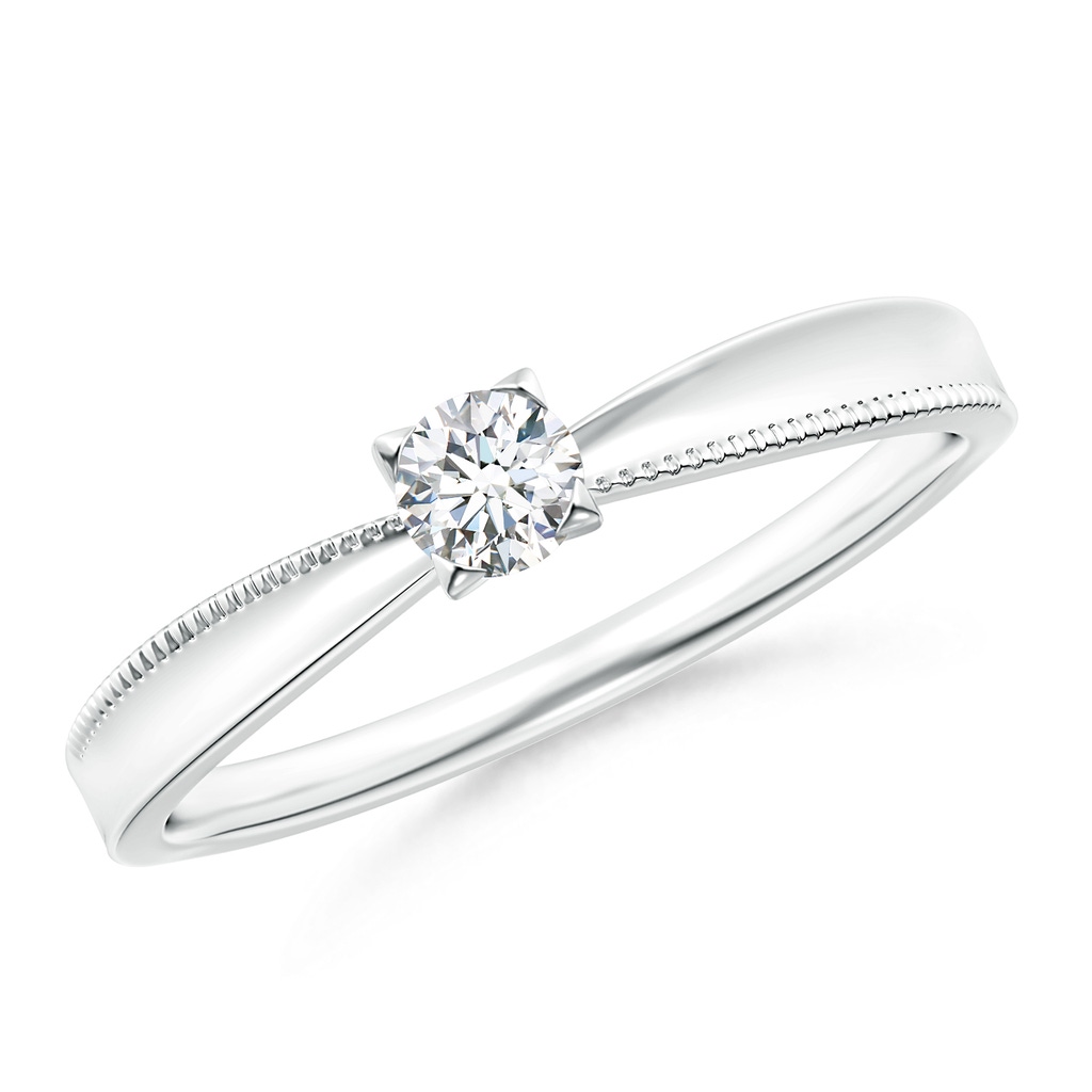 3.5mm GVS2 Reverse Tapered Round Diamond Solitaire Ring in P950 Platinum