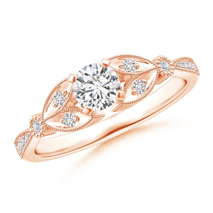 H, SI2 / 0.49 CT / 14 KT Rose Gold