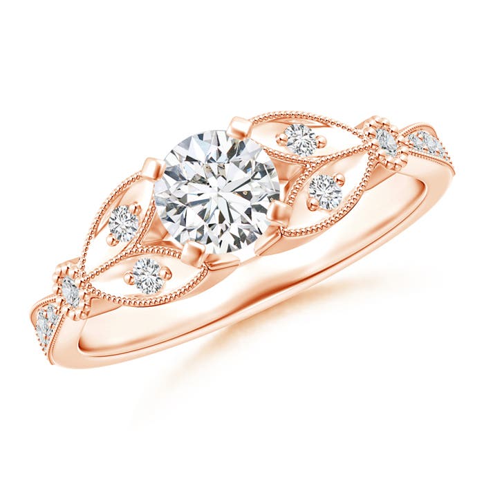 H, SI2 / 0.75 CT / 14 KT Rose Gold