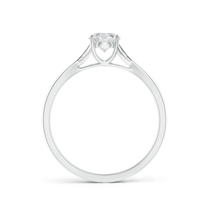 5.1mm HSI2 Diamond Solitaire Crossover Engagement Ring in White Gold Side-1