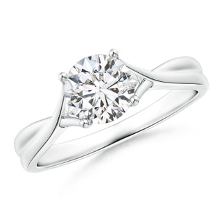 6.4mm HSI2 Diamond Solitaire Crossover Engagement Ring in P950 Platinum