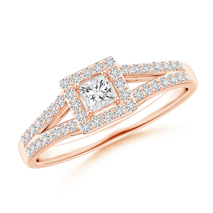 H, SI2 / 0.47 CT / 14 KT Rose Gold