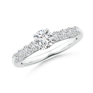 5.2mm HSI2 Diamond Solitaire Engagement Ring with Filigree in P950 Platinum