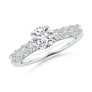 6.1mm HSI2 Diamond Solitaire Engagement Ring with Filigree in P950 Platinum