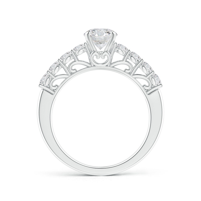 6.1mm HSI2 Diamond Solitaire Engagement Ring with Filigree in White Gold Product Image