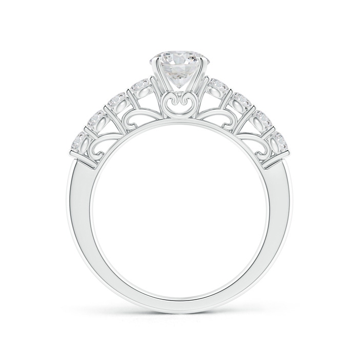 6.1mm HSI2 Diamond Solitaire Engagement Ring with Filigree in White Gold product image