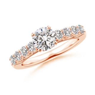 6.1mm II1 Diamond Solitaire Engagement Ring with Filigree in Rose Gold