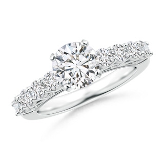 7mm HSI2 Diamond Solitaire Engagement Ring with Filigree in P950 Platinum