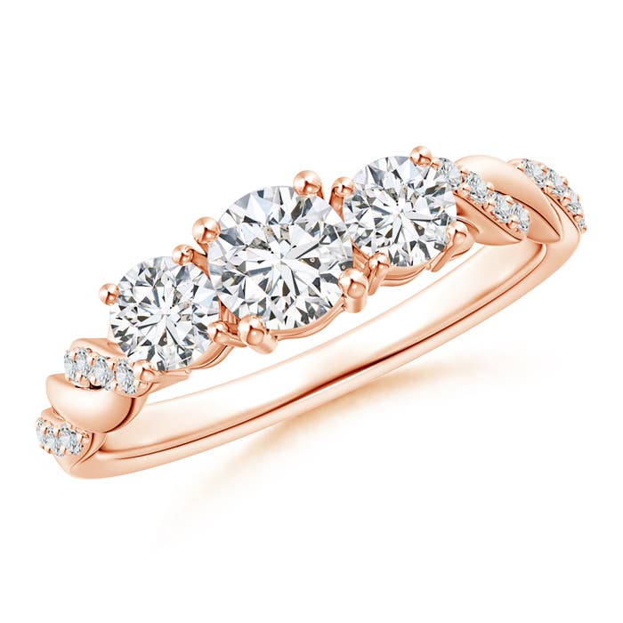 H, SI2 / 0.93 CT / 14 KT Rose Gold