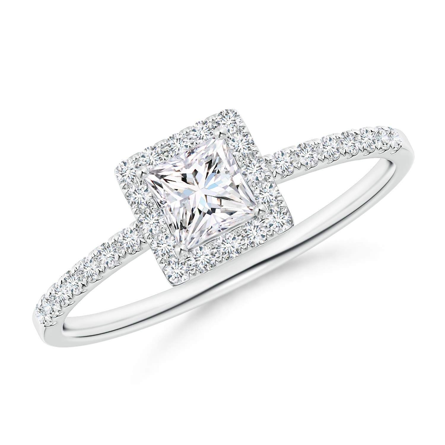 Round and princess cut diamond clearance ring